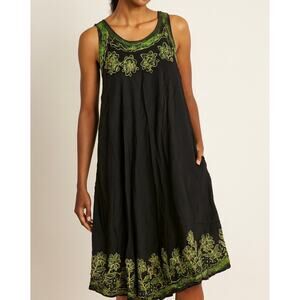 Women Ladies Sleeveless Tie-dye Beach Summer Sundress
Flare Asymmetrical Design